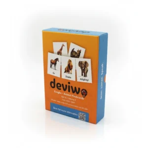 Ewe Animal Flashcards box set with white background